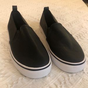 H&M Divided Slides black vegan leather size 7